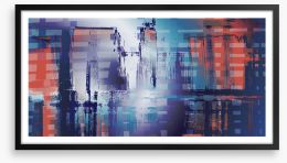 Metropolis moonlight Framed Art Print 440884380