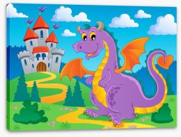 Knights and Dragons Stretched Canvas 44151993