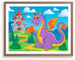 Knights and Dragons Framed Art Print 44151993