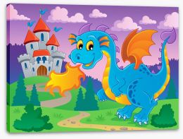 Knights and Dragons Stretched Canvas 44152016