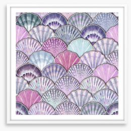 Purple pearl shells Framed Art Print 442368157