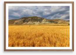 A mountain of wheat Framed Art Print 443059014
