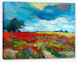 Blue sky meadow Stretched Canvas 44331491