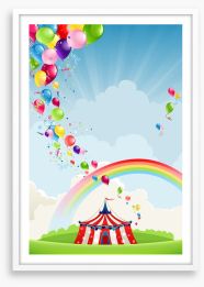 Circus balloons Framed Art Print 44399531