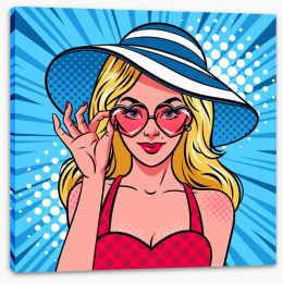 Pop Art Stretched Canvas 444115603