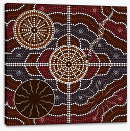 Aboriginal Art Stretched Canvas 44440062
