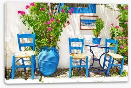 The Greek taverna Stretched Canvas 44458045