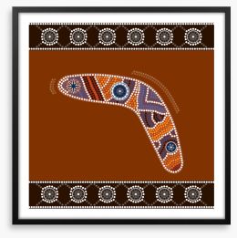 Desert boomerang Framed Art Print 44770778