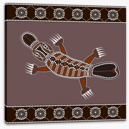 Platypus in the creek Stretched Canvas 44824162
