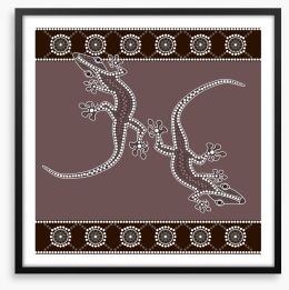 Outback lizzards Framed Art Print 44836236