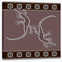 Outback lizzards Stretched Canvas 44836236