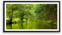 Vibrant forest river Framed Art Print 44871103