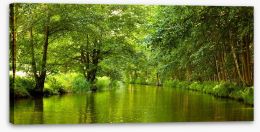 Vibrant forest river Stretched Canvas 44871103