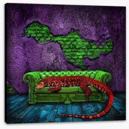 The red lizard Stretched Canvas 44873517