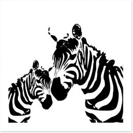 Zebra love Art Print 44947998