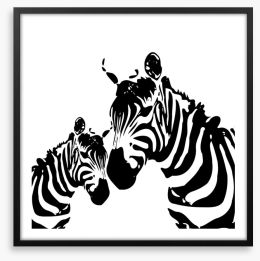 Zebra love Framed Art Print 44947998