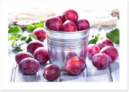 Fresh plums Art Print 45147596