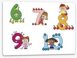 Alphabet and Numbers Stretched Canvas 45355352