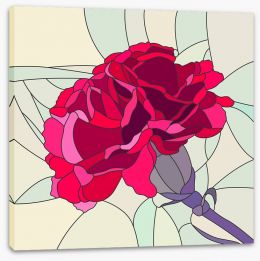Red carnation mosaic Stretched Canvas 45548787