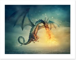 Fantastical dragon Art Print 45610282