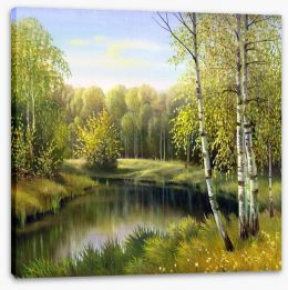 Down by the river Stretched Canvas 45639970