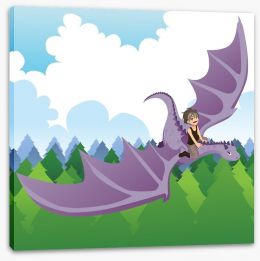 Knights and Dragons Stretched Canvas 45651778