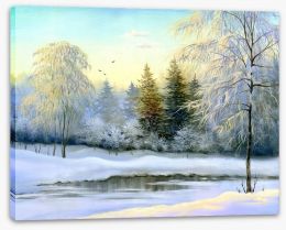 Soft winter woods Stretched Canvas 45673002