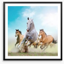 Running horses Framed Art Print 45838292