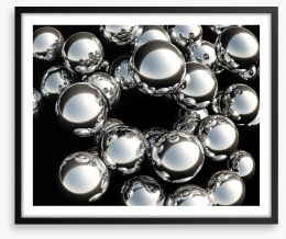 Silver balls Framed Art Print 45870995