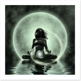 Moonlight meditation Art Print 46160774