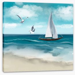 Beach House Stretched Canvas 461896557