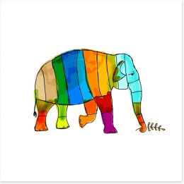 Rainbow elephant Art Print 46314083