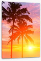 Palm tree sundown Stretched Canvas 46425042