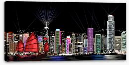 Hong Kong lights Stretched Canvas 46475353