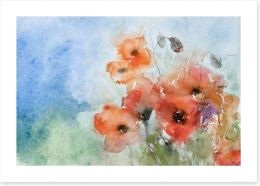 Poppies in the breeze Art Print 46520665