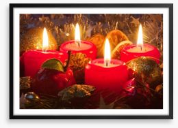 Christmas candles Framed Art Print 46559512