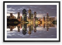 Brisbane city reflections Framed Art Print 46583774