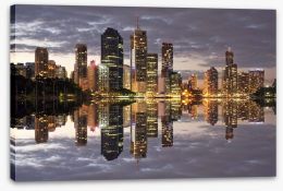Brisbane city reflections Stretched Canvas 46583774