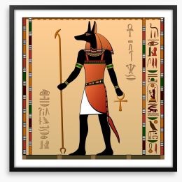 Anubis the jackal-headed deity Framed Art Print 46600632