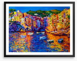 Amalfi coast sunset Framed Art Print 466456256