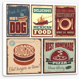Fast food vintage Stretched Canvas 46667643