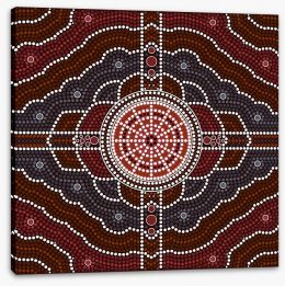 Aboriginal Art Stretched Canvas 46829647