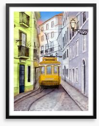 The old yellow tram Framed Art Print 469281599
