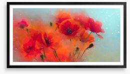 Poppy rain Framed Art Print 469959036
