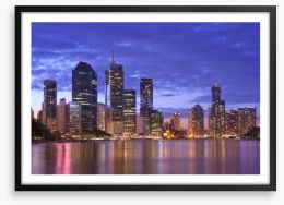 Brisbane city skyline Framed Art Print 47414038
