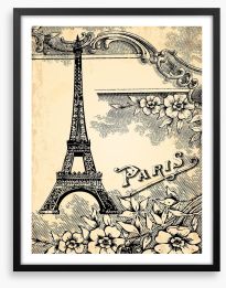 Vintage Paris parchment Framed Art Print 47485950