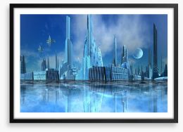 Alien city Framed Art Print 47552631