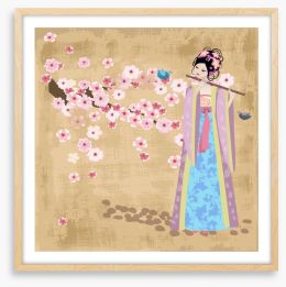 Flute and cherry blossom