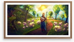 Shepherd of the sheep Framed Art Print 476693040