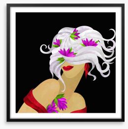Adorned with lotus Framed Art Print 48170396
